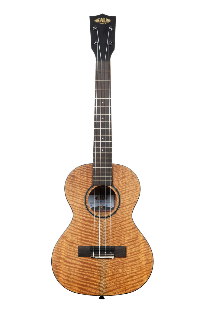 A Curly Mango Tenor Ukulele shown at a front angle