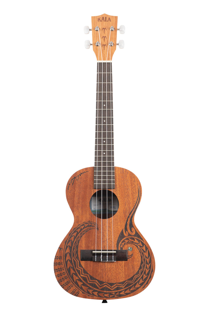 A Courage Mahogany Tenor Ukulele shown at a front angle