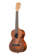 A Courage Mahogany Tenor Ukulele shown at a left angle