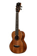 A Contour All Solid Gloss Mahogany Tenor Ukulele w/ Bag shown at a left angle