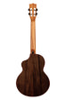 A Contour All Solid Gloss Spruce Rosewood Baritone Ukulele w/ Cutaway and Bag shown at a back angle