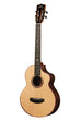 A Contour All Solid Gloss Spruce Rosewood Baritone Ukulele w/ Cutaway and Bag shown at a left angle
