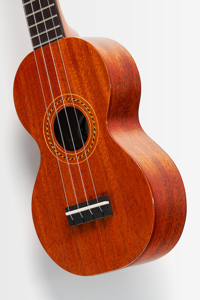 Pan Pacific All Solid Mahogany Figure 8 Soprano Ukulele with Bag