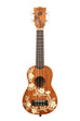 A Gardenia Mahogany Soprano Ukulele shown at a front angle