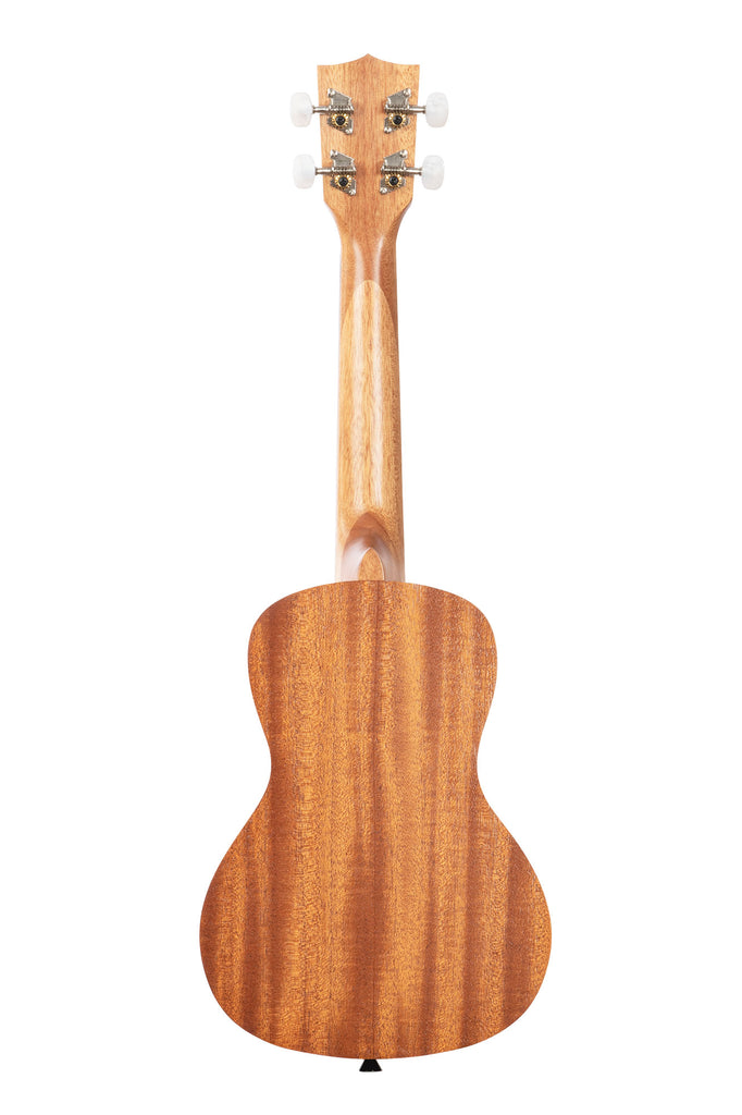 A Guidance Mahogany Concert Ukulele shown at a back angle