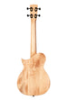 A Revelator® Night Owl Acacia Tenor Ukulele shown at a back angle