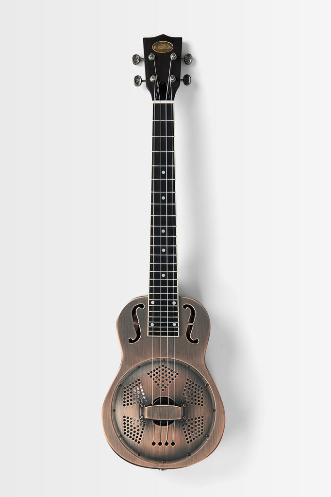 Brushed Copper Tenor Resonator Ukulele with Bag