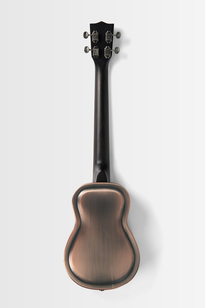 Brushed Copper Tenor Resonator Ukulele with Bag
