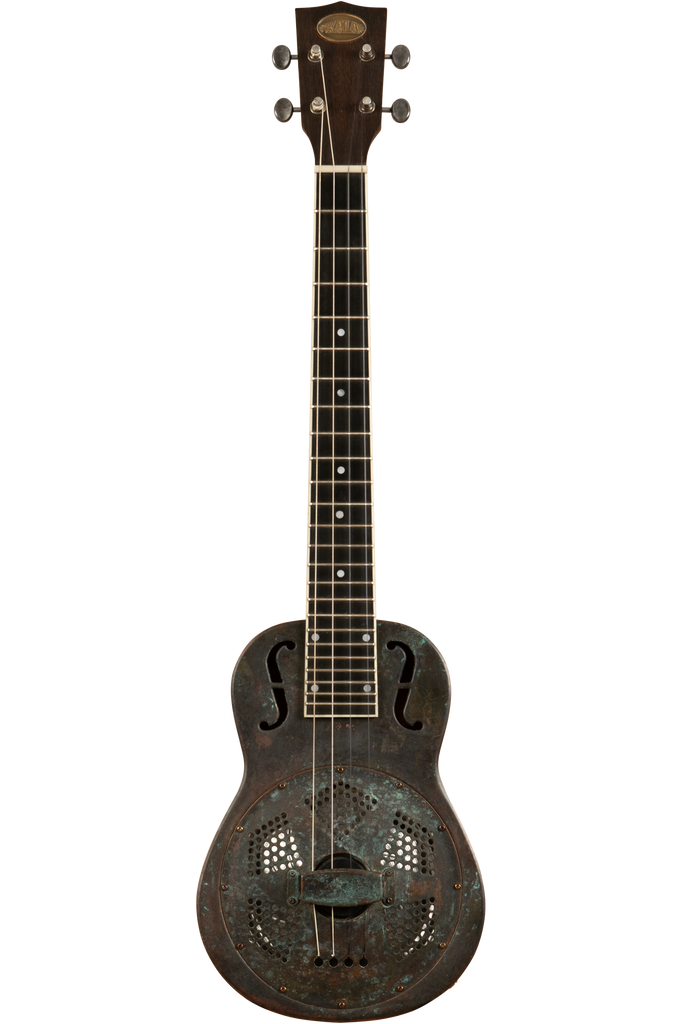 Antique Copper Baritone Resonator Ukulele with Pickup