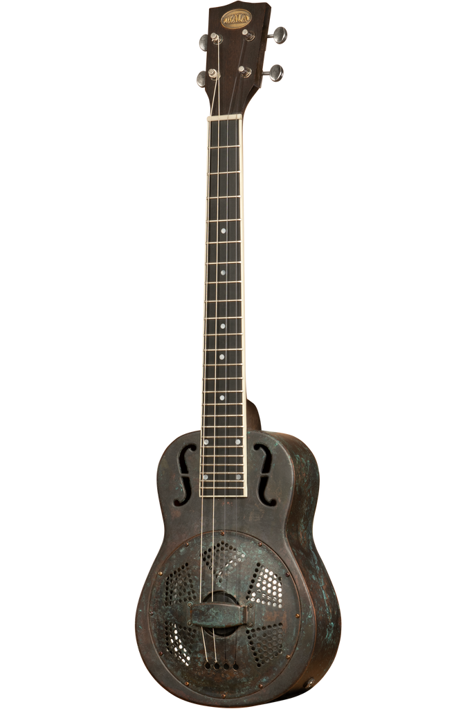 Antique Copper Baritone Resonator Ukulele with Pickup