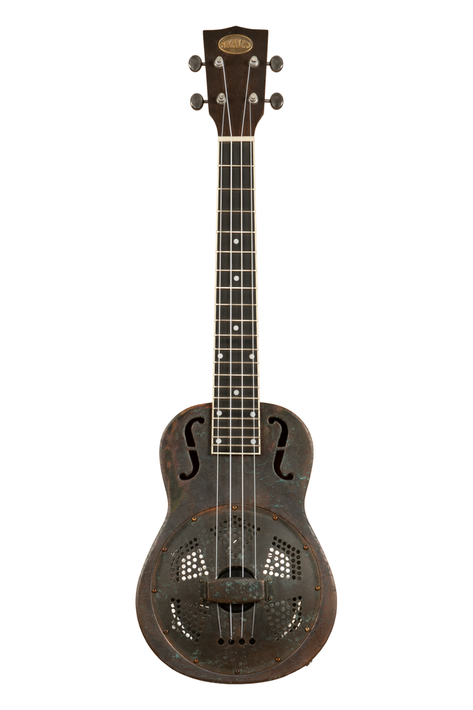 Antique Copper Tenor Resonator Ukulele with Pickup