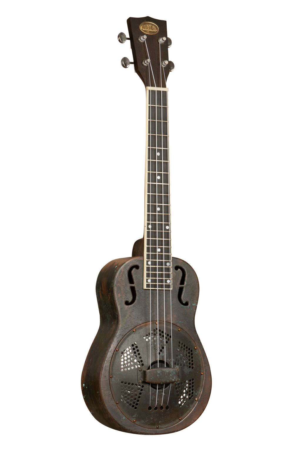 Antique Copper Tenor Resonator Ukulele with Pickup