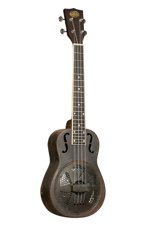 Antique Copper Tenor Resonator Ukulele with Pickup