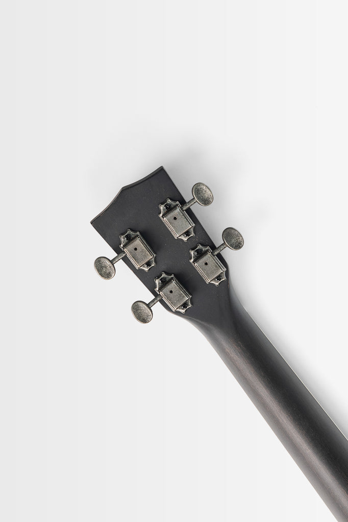 Matte Black Tenor Resonator Ukulele with Bag