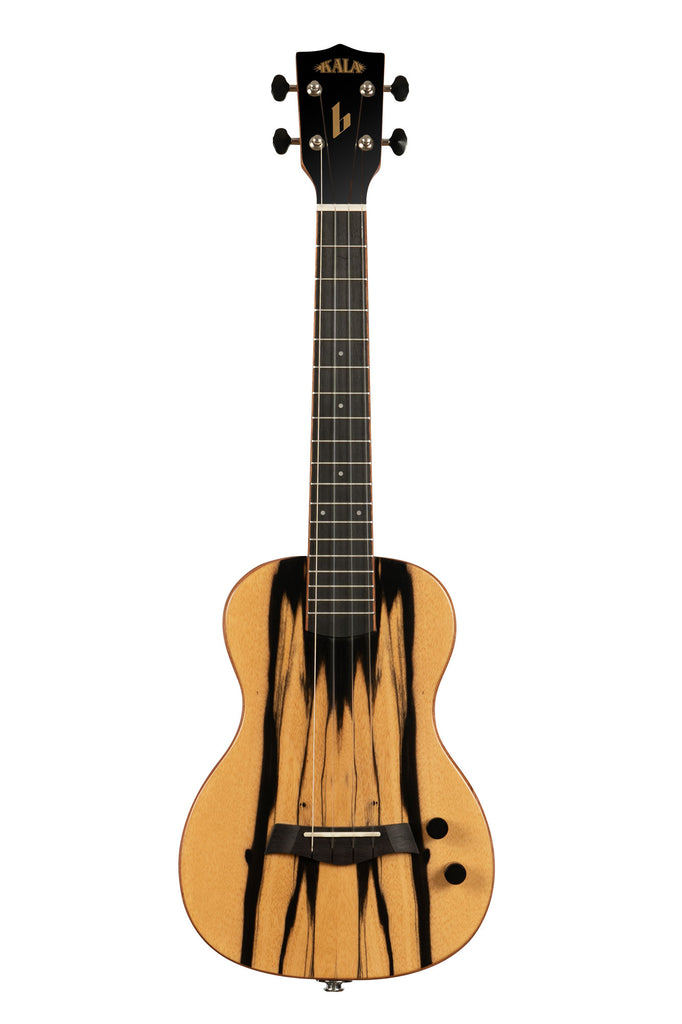 A Solid Body Electric Sunny & The Black Pack Signature Tenor Ukulele shown at a front angle