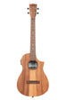 A Teak Tri-Top Baritone Ukulele w/ Cutaway & EQ shown at a front angle