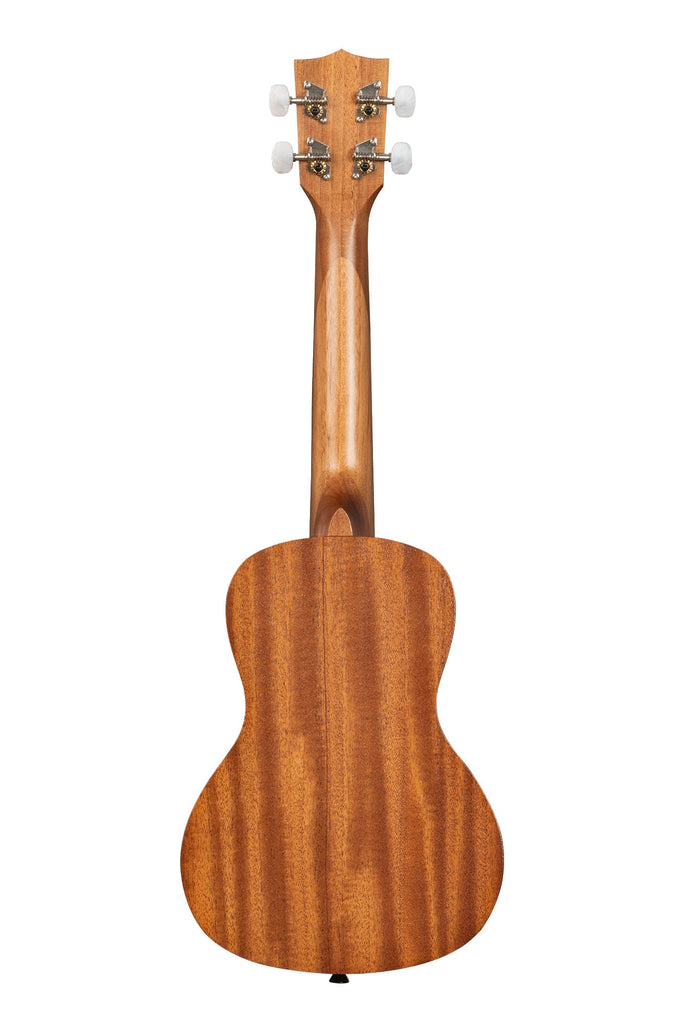 A Unity Mahogany Concert Ukulele shown at a back angle