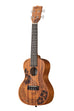 A Unity Mahogany Concert Ukulele shown at a left angle