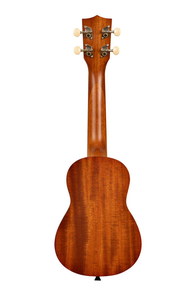 A Makala Soprano Ukulele Pack shown at a back angle