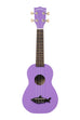 A Sea Urchin Purple Soprano Shark Ukulele shown at a front angle
