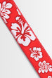 Hibiscus Print Ukulele Strap - Red