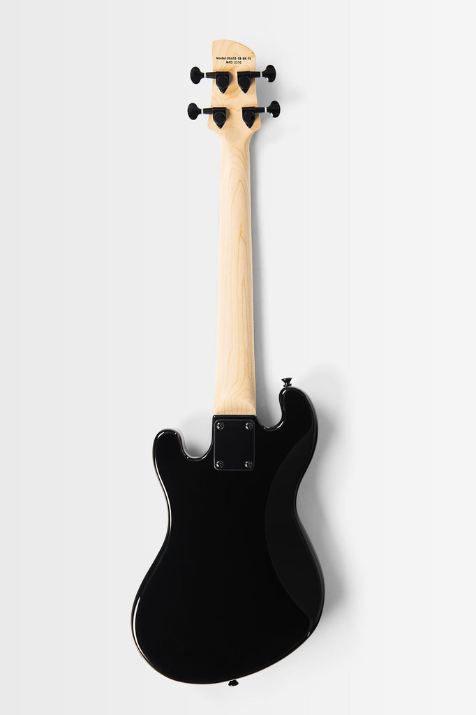Solid Body 4-String Jet Black Fretted U•BASS® — Black Pickguard