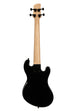 A Solid Body 4-String Jet Black Fretted U•BASS® Left Handed shown at a back angle
