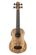 A Spalted Mango Acoustic-Electric Fretted U•BASS® shown at a front angle