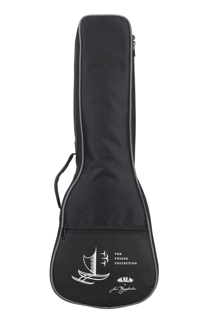 A Hibiscus Mahogany Soprano Ukulele shown at a front angle