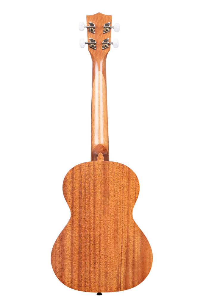 A KA-15T Satin Mahogany Tenor Ukulele shown at a back angle