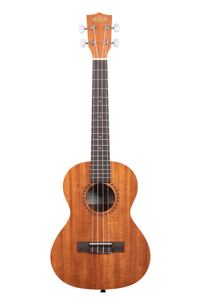 A KA-15T Satin Mahogany Tenor Ukulele shown at a front angle