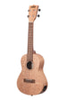 A Burled Meranti Concert Ukulele w/ EQ shown at a left angle