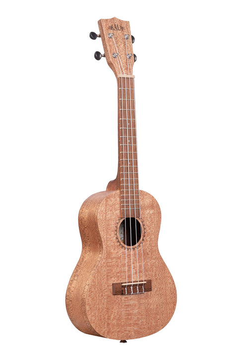 A KA-20C Burled Meranti Concert Ukulele shown at a right angle