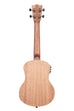 A Burled Meranti Tenor Ukulele w/ EQ shown at a back angle