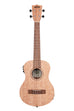 A Burled Meranti Tenor Ukulele w/ EQ shown at a front angle