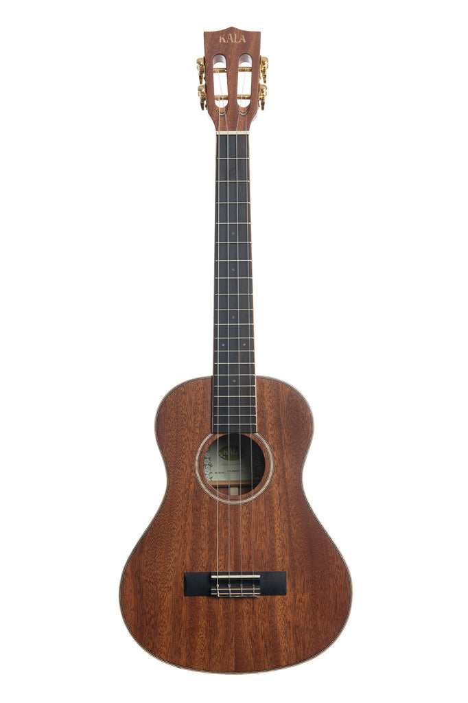 A All Solid Mahogany Tenor XL Ukulele shown at a front angle