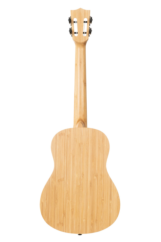 A Bamboo Baritone Ukulele shown at a back angle