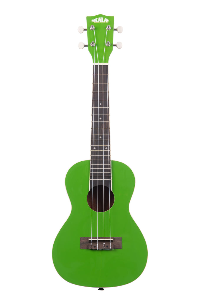 A Key Lime Concert Ukulele shown at a front angle