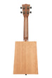 A Art Deco Cigar Box Concert Ukulele shown at a back angle