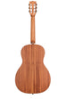 A Solid Cedar Top Parlor Guitar shown at a back angle