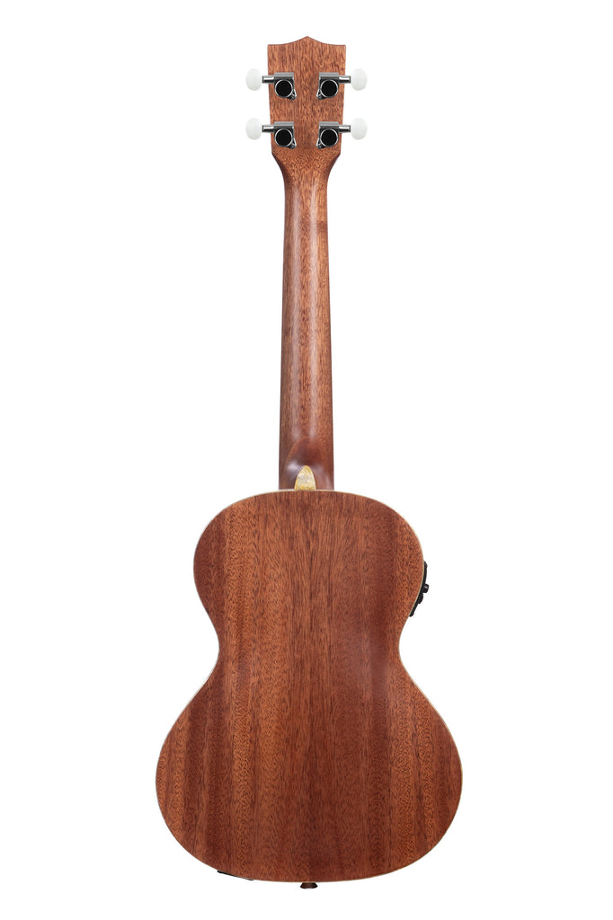 A Kalamazoo Gold Archtop Tenor Ukulele w/ EQ shown at a back angle