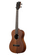 A Satin Hawaiian Koa Baritone Ukulele shown at a left angle