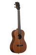 A Satin Hawaiian Koa Baritone Ukulele shown at a right angle