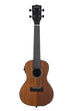 A Satin Hawaiian Koa Concert Ukulele w/ EQ shown at a front angle