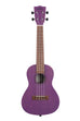 A Royal Purple Watercolor Meranti Concert Ukulele shown at a front angle