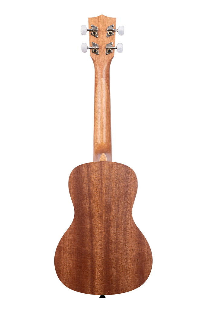 A mxmtoon Signature Concert Ukulele shown at a back angle