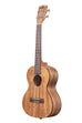 A Pacific Walnut Tenor Ukulele shown at a left angle