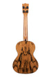 A Premier Exotic Bocote Tenor Ukulele shown at a back angle