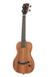 A Solid Body Electric Acacia Tenor Ukulele shown at a left angle