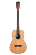 A Gloss Solid Cedar Top Acacia Baritone Ukulele shown at a front angle